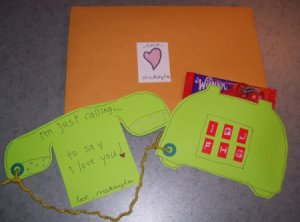 Lime green phone card.