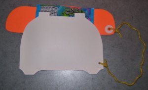 Back side of orange phone.