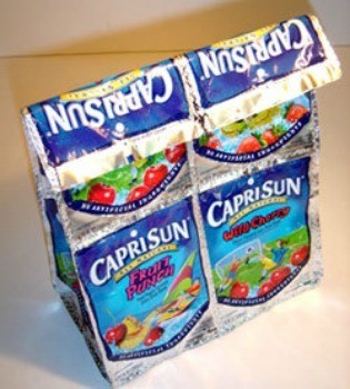 Finished CapriSun lunch bag