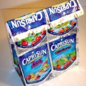 Finished CapriSun lunch bag