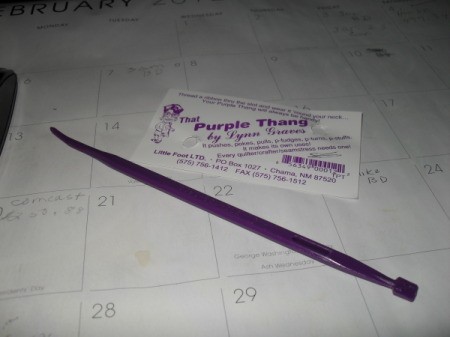 Helpful Tools While Sewing, a "Purple Thang" to turn out corners.