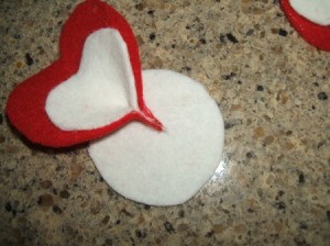 Gluing first petal to circle.