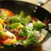 Vegetables Stir Fry in a Wok