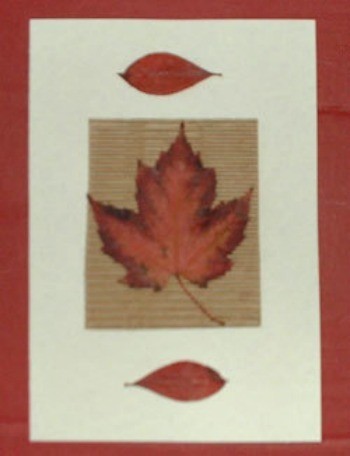 A card with autumn leaves.