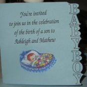 A invitation to a baby shower