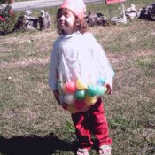 A bubble gum machine Halloween costume.