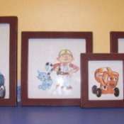 Bob the Builder watercolors for a boy's bedroom.