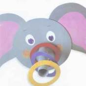 A Elephant ring toss game for kids.