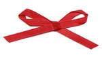 A tiny red bow for using on a craft project.