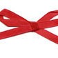 A tiny red bow for using on a craft project.