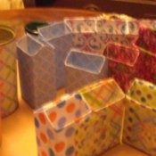 Recycled boxes for uses in crafting.