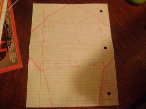 Recycled Paper Envelope Outline