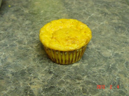 Flourless Egg Muffin sitting on countertop
