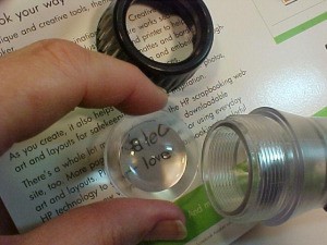 Reusing Parts From A "Shake" Flashlight - the magnifier lens.