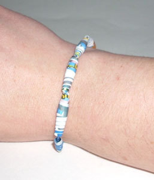 Paper Beads Bracelet Finished