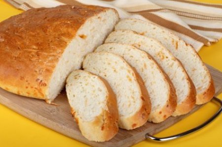 A loaf of cheddar cheese bread.