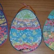 Mosaic egg decoration.
