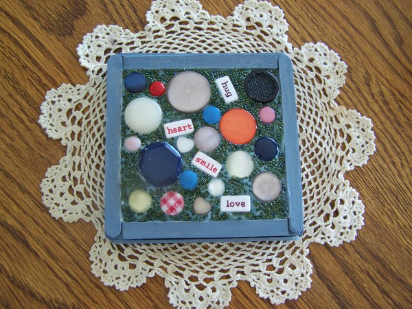 Finished button trivet.