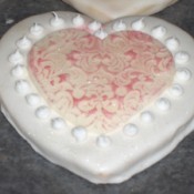 Heart shaped wedding cookies.