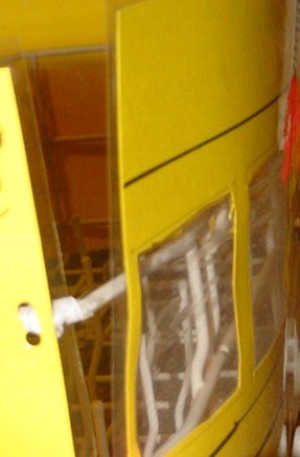 Closeup attaching panels.