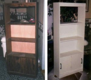 shelves before and after