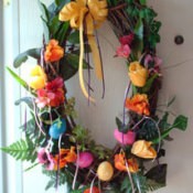 Easter Egg Wreath with Flowers