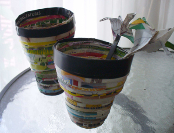 Recycled Paper Pot