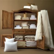 Armoire with linens