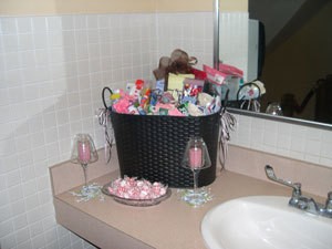 Wedding toiletry basket.