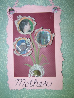 Finished card ready for hanging.