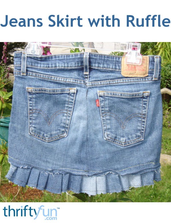 Jeans Skirt with Ruffle | ThriftyFun