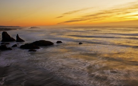 Sunset at Face Rock Wayside (Bandon, Oregon)