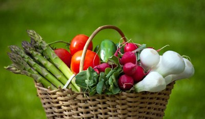 Veggies from small garden.