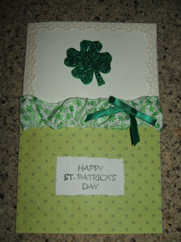 Finished St. Patrick's Day card.