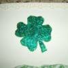 Shamrock glued to top of card.