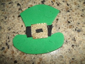 Leprechaun Hat Napkin Rings - Completed hat.