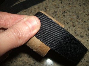 Leprechaun Hat Napkin Rings - Covering ring with black ribbon.