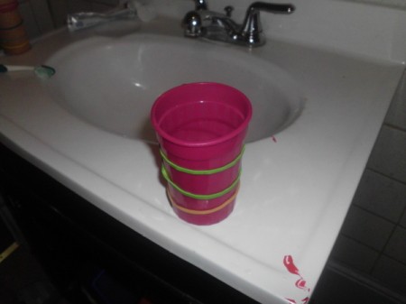 Rubberbands on Cups