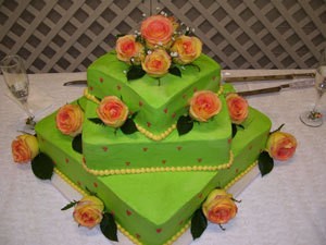 Lime Green Wedding Cake