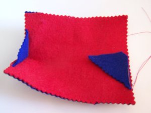 Adding blue triangles.