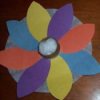 Multicolored coffee filter flower.