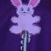 Construction paper bunny pencil.