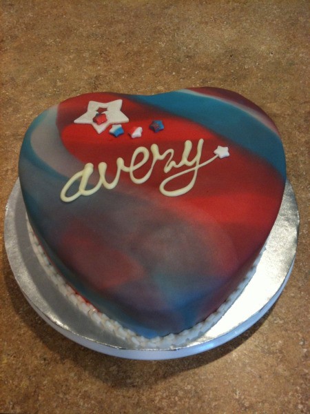4th of July Heart Cake