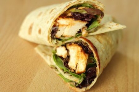 Grilled chicken wrap.