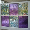 Faux stained glass window.