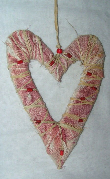 Finished rustic heart project.