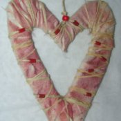 Finished rustic heart project.