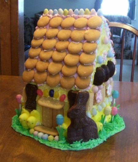 Bunny gingerbread house.