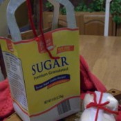 Gift bag made out of a sugar bag