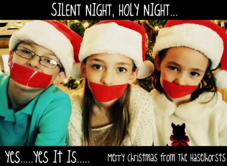 funny christmas card ideas silent night